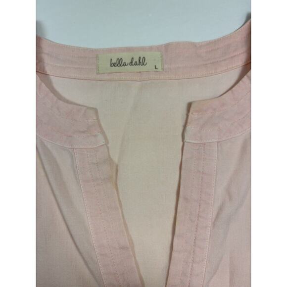 Bella Dahl Tunic Top Blouse Peach Pink Large - Picture 3 of 9